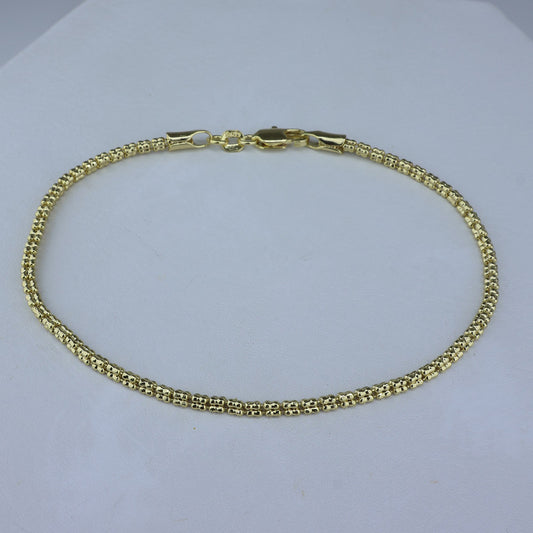 PULSERA LAMINADA 18KD CARRIL TRIPLE 21CM PULBAR3/21