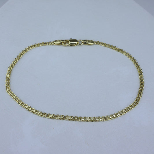 PULSERA LAMINADA 18KD 2MM-21CM PUL 852F/21