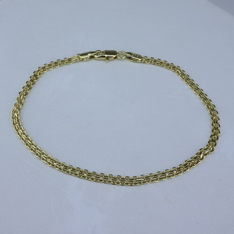 PULSERA LAMINADA 18KD CHINO 3MM-21CM PUL852/21