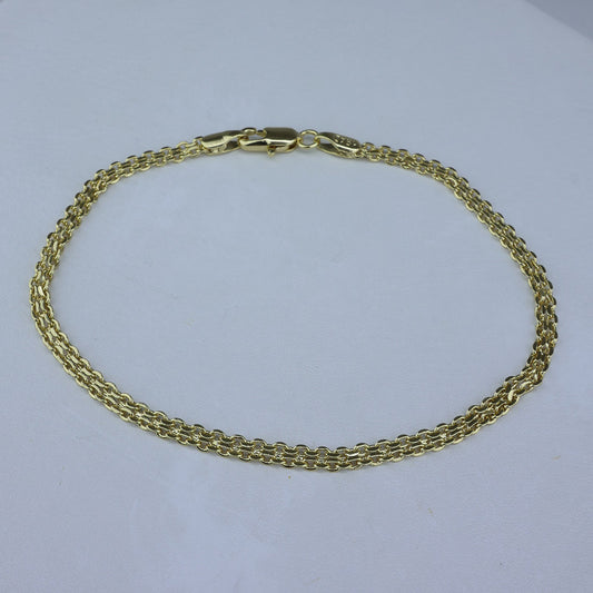 PULSERA LAMINADA 18KD CHINO 3MM-21CM PUL852/21