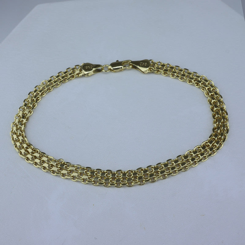 PULSERA LAMINADA 18KD CHINESCA 6MM-21CM PUL 773/21