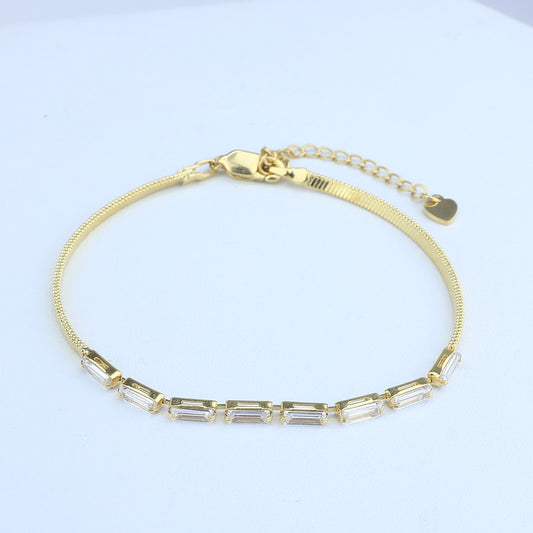 PULSERA COLA RATON CENTRO TIPO BAGUETTE 2.3*17CM CON EXT 708483