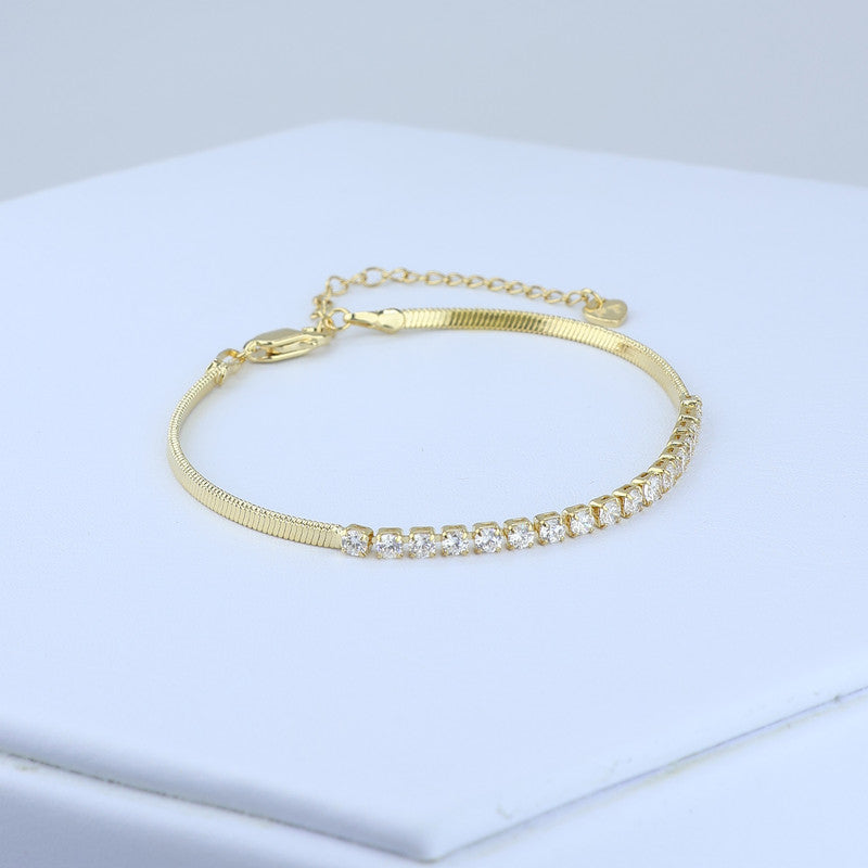 PULSERA COLA RATON/CENTRO BAGUETTE 2.3MM*16MM CON EXTENS 708480