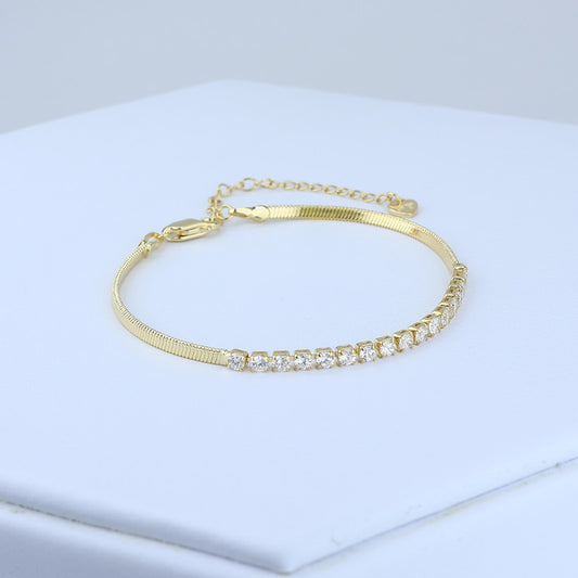 PULSERA COLA RATON/CENTRO BAGUETTE 2.3MM*16MM CON EXTENS 708480