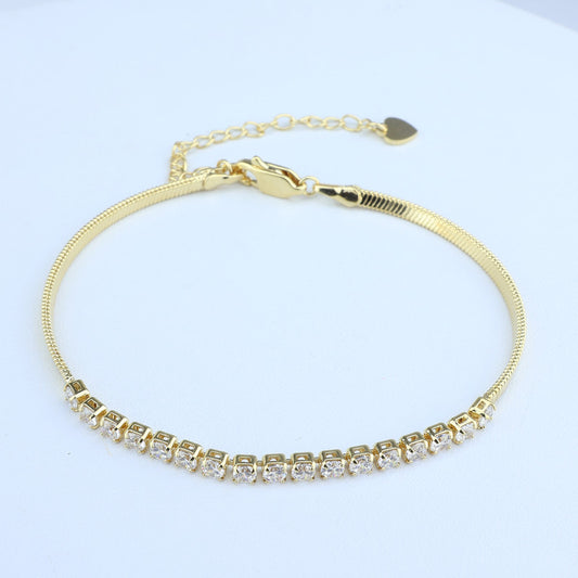 PULSERA COLA RATON/CENTRO BAGUETTE 2.3MM*16MM CON EXTENS 708480
