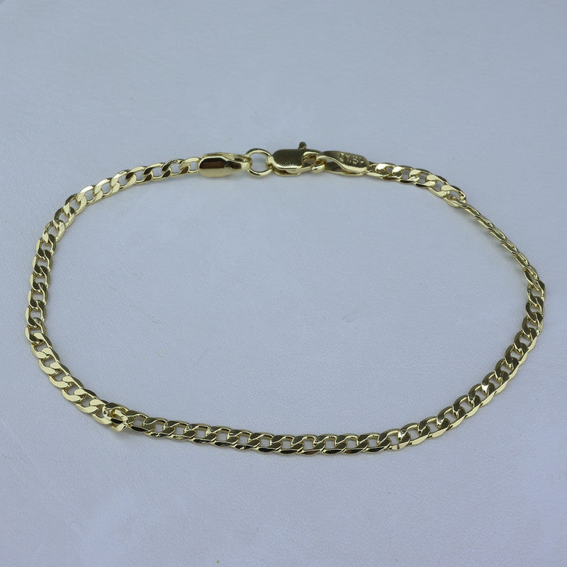 PULSERA LAMINADA 18KD CUBANA 3MM-18CM PUL 1524/18