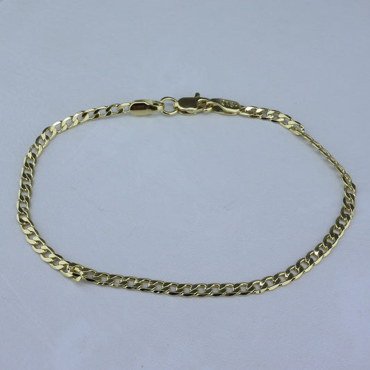 PULSERA LAMINADA 18KD CUBANA 3MM-18CM PUL 1524/18
