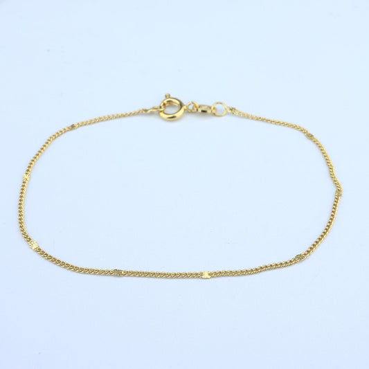 PULSERA CUBANA DIAMANTADA 1MM 18CM 708128A205
