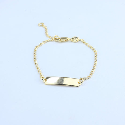 PULSERA ESLABON 1.5MM*15.5CM/PLACA LISA 4.6*20MM 708043