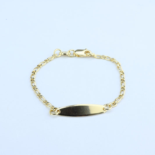 PULSERA ESÑABONES 2MM*12/PLACA OVALADA LISA 4.5*20MM 708038