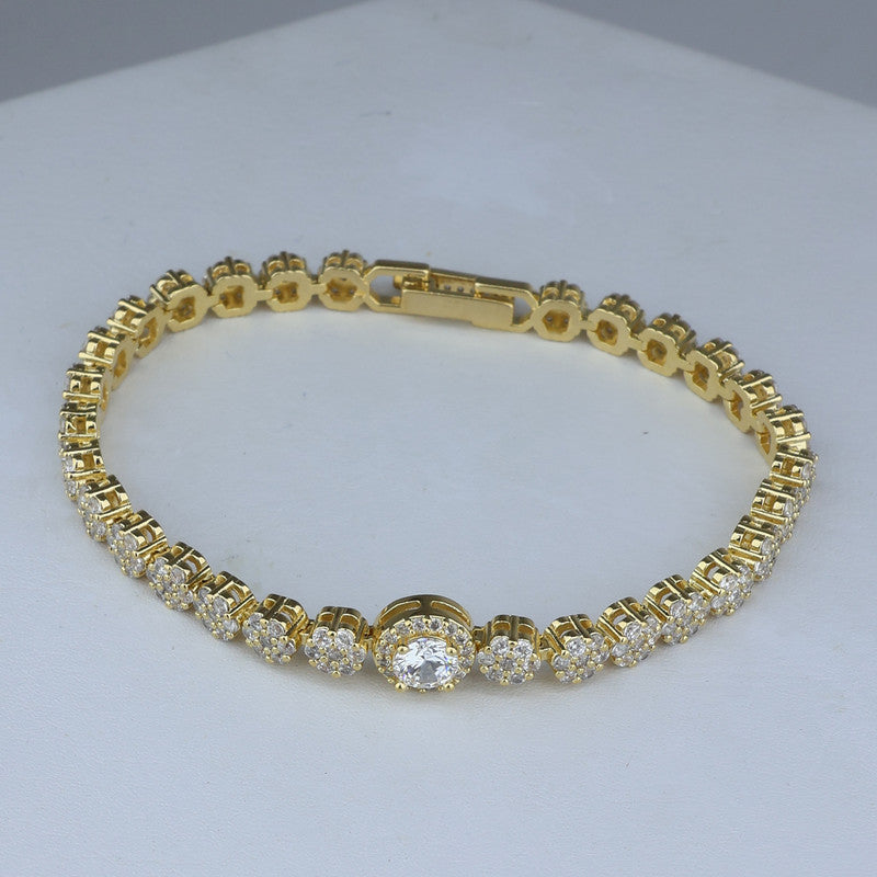 PULSERA FLORESCRISTAL CENTRO DIAMANTE 4.6MM*17CM 708512 - 6590