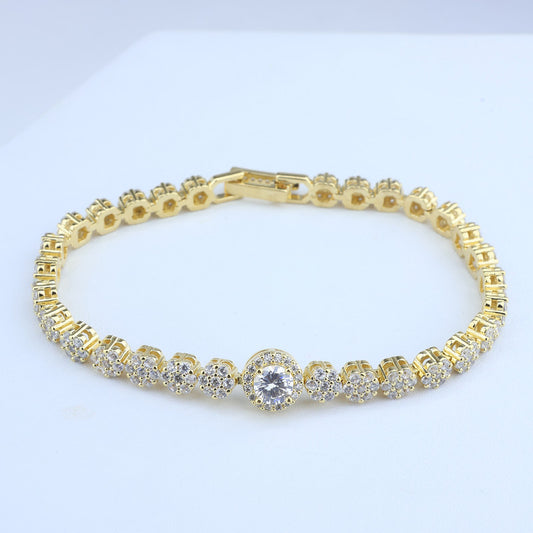 PULSERA FLORESCRISTAL CENTRO DIAMANTE 4.6MM*17CM 708512