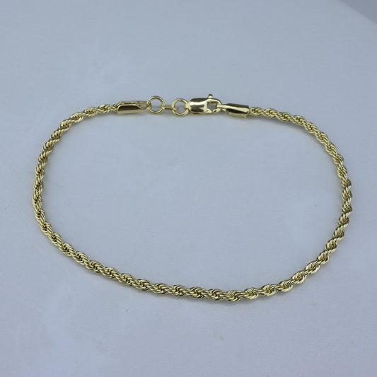 PULSERA LAMINADA 18KD LAZO 2MM-18CM PUL 381/18