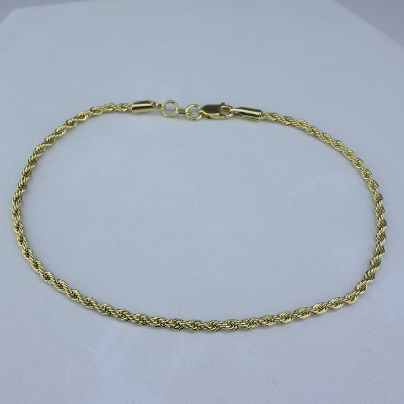PULSERA LAMINADA 18KD LAZO 2MM-21CM PUL 381/21