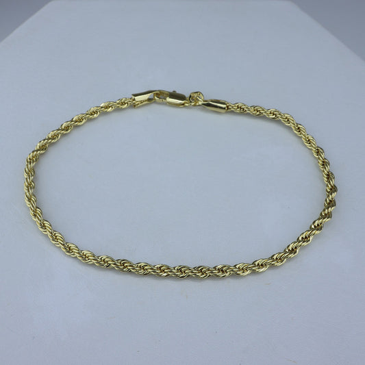 PULSERA LAMINADA 18KD LAZO 3MM-21CM PUL560/21