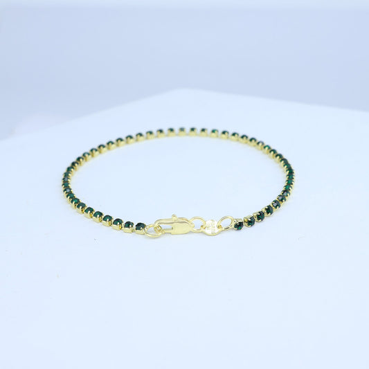 PULSERA STRASS ESMERALDAS 18CM 708486 - 6381