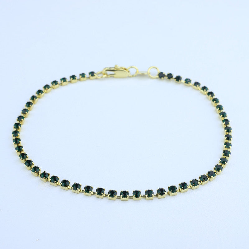 PULSERA STRASS ESMERALDAS 18CM 708486