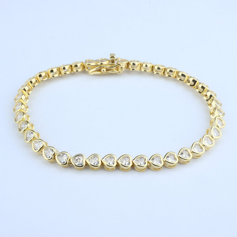PULSERA TENNIS CORTE CORAZON 4MM*18CM 708509