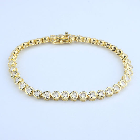 PULSERA TENNIS CORTE CORAZON 4MM*18CM 708509