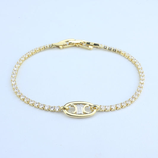 PULSERA TIPO TENNIS/ CENTRO HERITAJE 17CM 708482