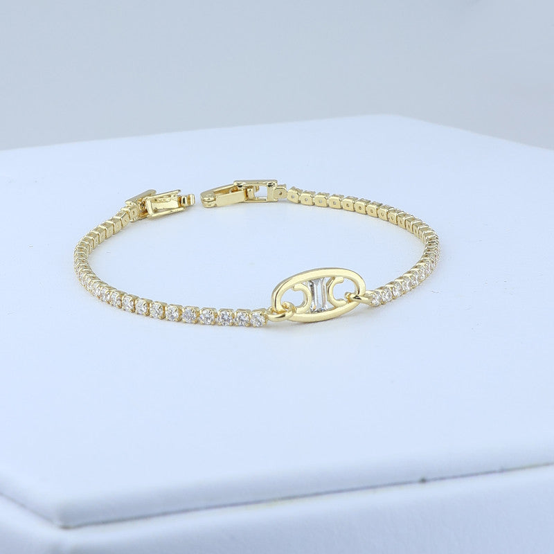 PULSERA TIPO TENNIS/ CENTRO HERITAJE 17CM 708482