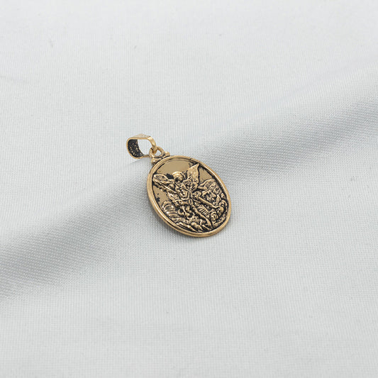 DIJE MEDALLA SAN MIGUEL ARCANGEL ENVEJECIDO 706127A207