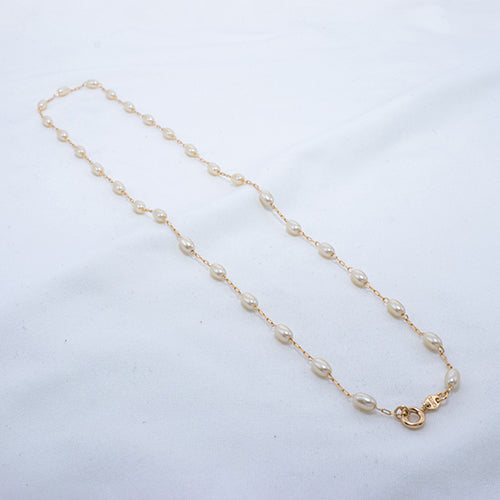 COLLAR GOURMET PERLA OVALADA 50CM 718016A205