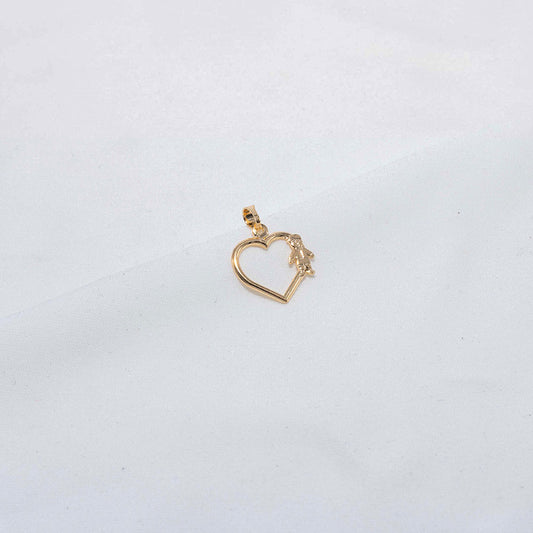DIJE SILUETA CORAZON NIÑO UNICOLOR 706247A203 - 3597