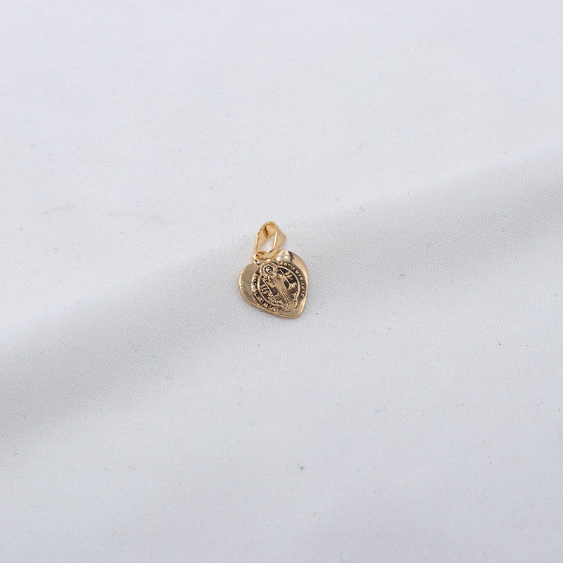 DIJE CORAZON SAN BENITO GRIS 706294A203