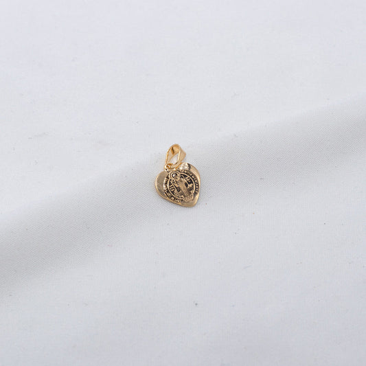 DIJE CORAZON SAN BENITO GRIS 706294A203