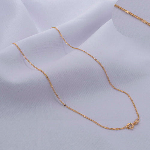 CADENA CUBANITA 1MM LENTEJUELA 40CM 703002A302