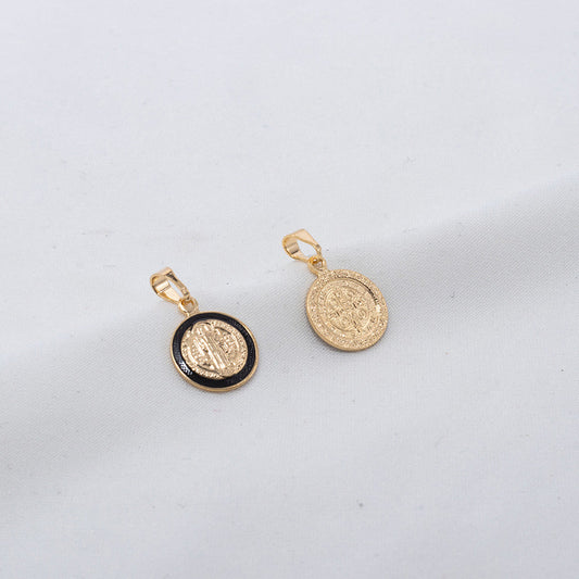 DIJE SAN BENITO MEDIANO BORDE NEGRO 706313A203