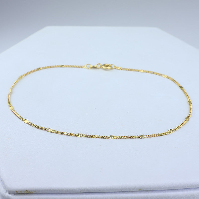 TOBILLERA CUBANA DIAMANTADA 1.5MM 25CM 709037 - 4663