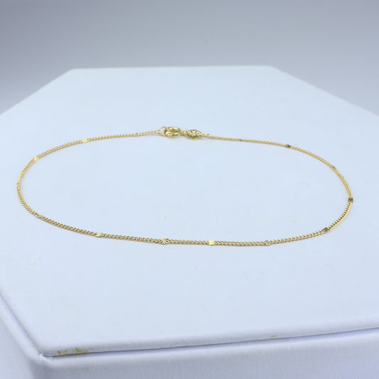 TOBILLERA CUBANA DIAMANTADA 1MM 24CM 709088A205