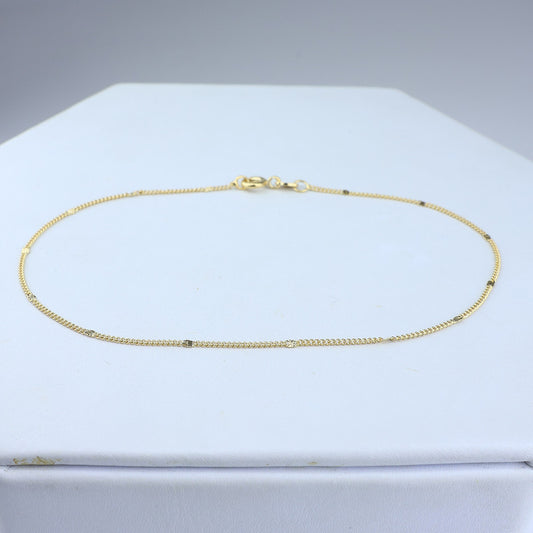 TOBILLERA CUBANA DIAMANTADA 1MM 25CM 709034A209