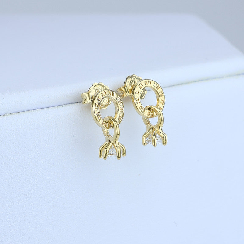 TOPO ARO ROMANO CON SOLITARIO COLGANTE 711564