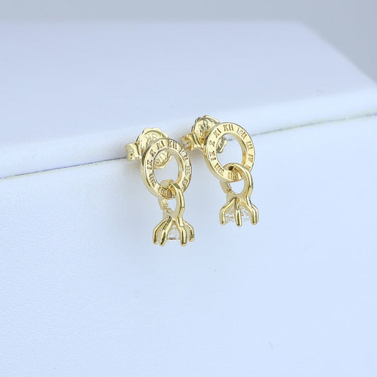 TOPO ARO ROMANO CON SOLITARIO COLGANTE 711564