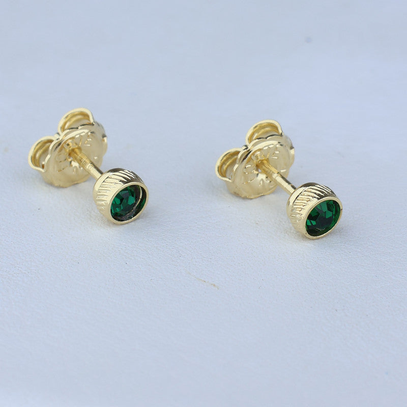 TOPO CANOTILLO ESMERALDA DIAMANTADO 4MM 711298 - 6678
