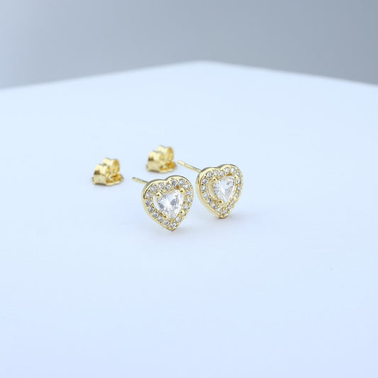 TOPO CORAZON 8*8MM CENTRO CORAZON CRISTAL Y LINEA BORDE ZI 711510 - 5853