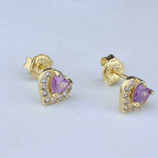 TOPO COROZON PIEDRA COLORES CON HALO 7.7*7MM 711632