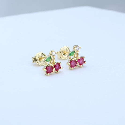 TOPO CEREZAS CRISTAL FUCSIA 8*9MM 711507