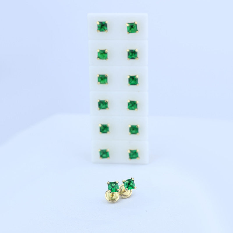 TOPOS ZIRCON CUADRADO VERDE MEDIANO